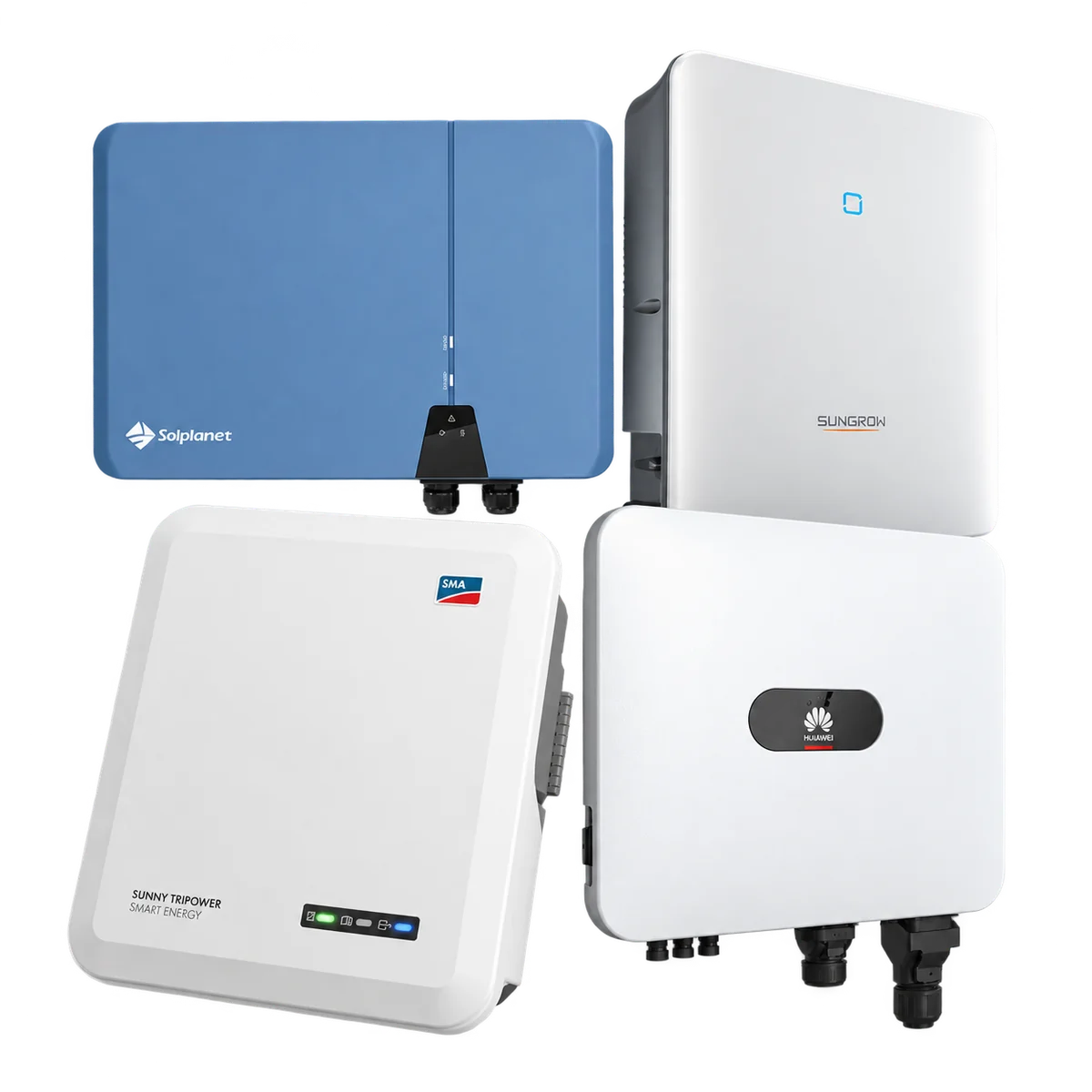 Wechselrichter von Solplanet, Sungrow, SMA und Huawei